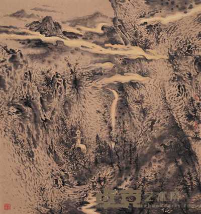李延智 2005年作 佛地清音 镜心 91×90cm